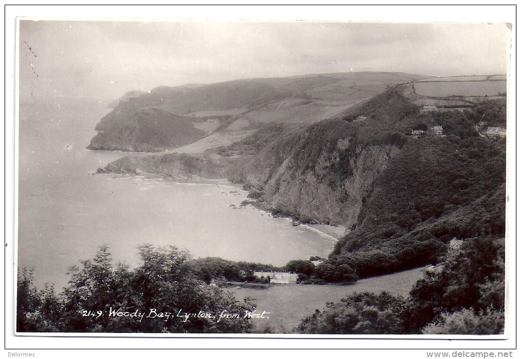 CPSM Photo Lynton Devon England Angleterre Woody Bay From West Edit AE Sweetman & Son Writen 1956 - Lynmouth & Lynton