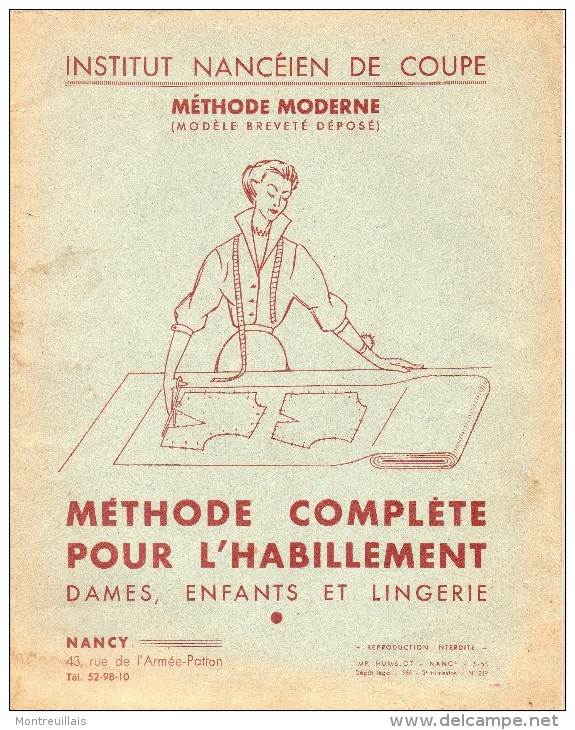 Méthode Complète Pour L'habillement, Dames, Enfants, 48 Pages, Peut être 1956 - Patterns