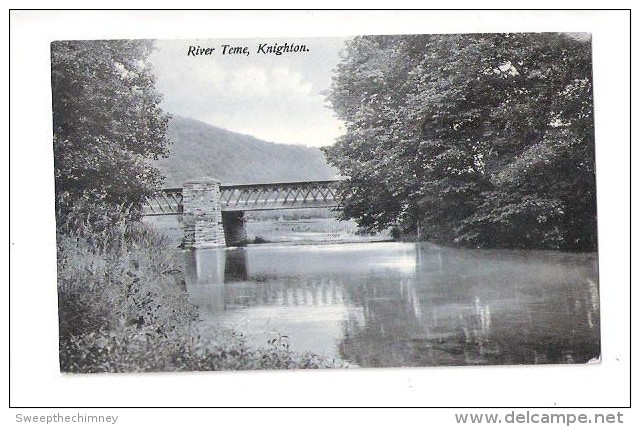 THE RIVER TEME KNIGHTON WALES RADNORSHIRE PUBLISHED BY STEPHEN PUGH CAXTON BUILDINGS KNIGHTON UNUSED - Radnorshire