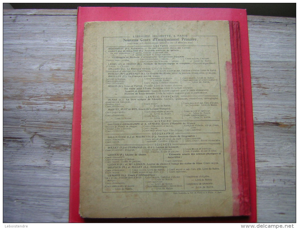 COURS DE GEOGRAPHIE  COURS SUPERIEUR ET COMPLEMENTAIRE  NOTIONS GENERALES LES CINQ PARTIES DU MONDE  FRANCE  HACHETTE - Über 18