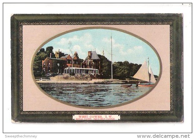 WEST COWES Royal Yacht Squadron CASTLE  Club House Isle Of Wight  USED 1910 POSTCARD - Cowes