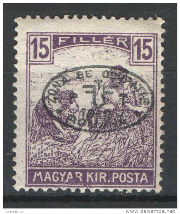 Hungary 1919. Debrecen II. Occupation Stamp 15 Filler / Reaper + ERROR ! MNH (**) - Ortsausgaben