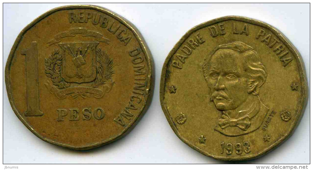 République Dominicaine Dominican Republic 1 Peso 1993 KM 80.2 - Dominikanische Rep.