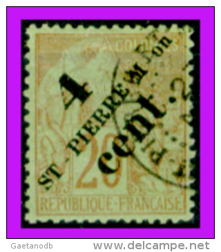 S.-Pierre-&-M.-023  -  1891 - Y&T: N.41 (Privo Di Difetti Occulti) - Netti € 5,00 - Gebraucht