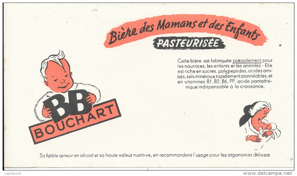 BU 1022 / BUVARD      BIERE DES MAMANS ET DES ENFANTS  B B BOUCHART - Drank & Bier