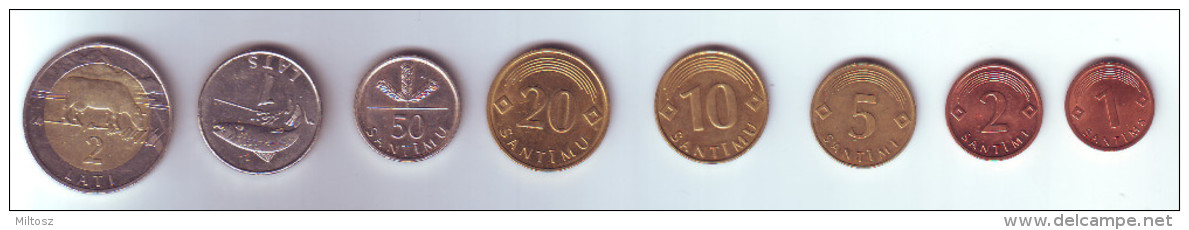 Latvia 8 Coins Lot - Latvia