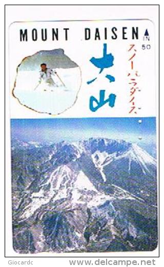 GIAPPONE  (JAPAN) - NTT (TAMURA)  -  CODE 110-011 MOUNT DAISEN: SKI    -  USED - RIF. 8571 - Mountains