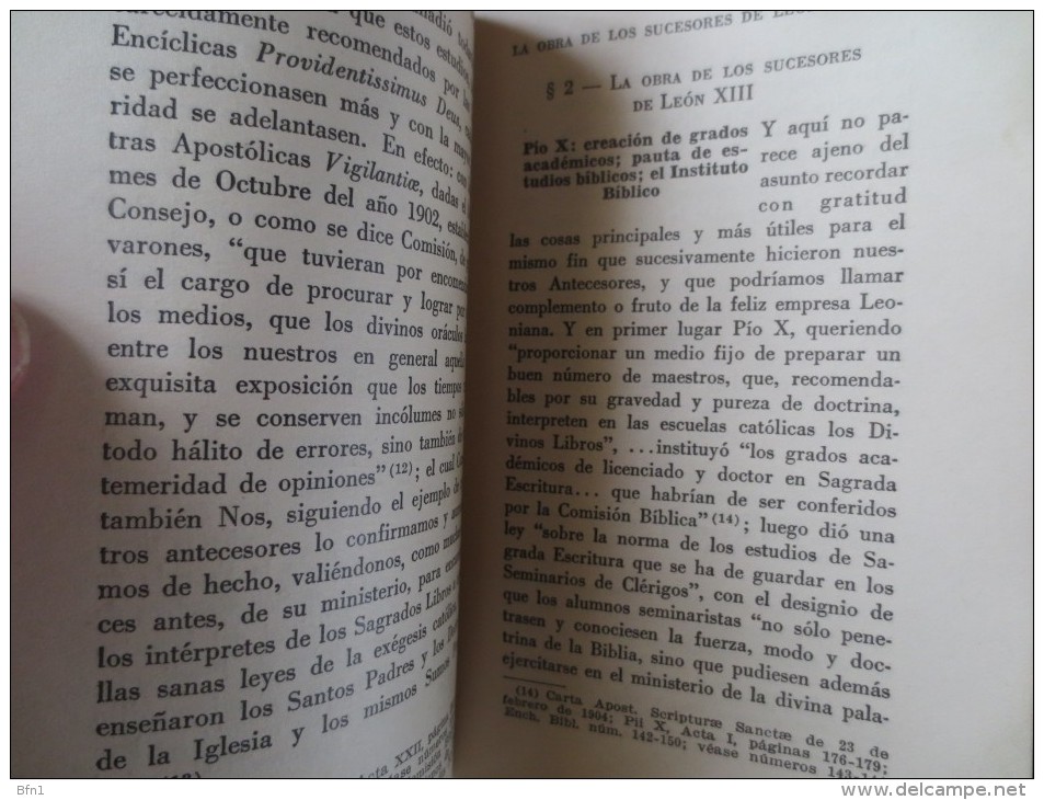 ENCICLICA DIVINO AFFLANTE SPITITU - 28 DE SETIEMBRE 1944 - PIU PP XII - VOIR PHOTOS - Oorlog 1939-45