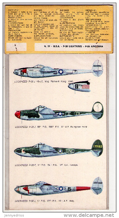 INSEGNE  PER  AEREI  E  CARRI  ARMATI ,   P 38   Lockheed  Lightning  ,  Badges And Markings - Flugzeuge & Hubschrauber