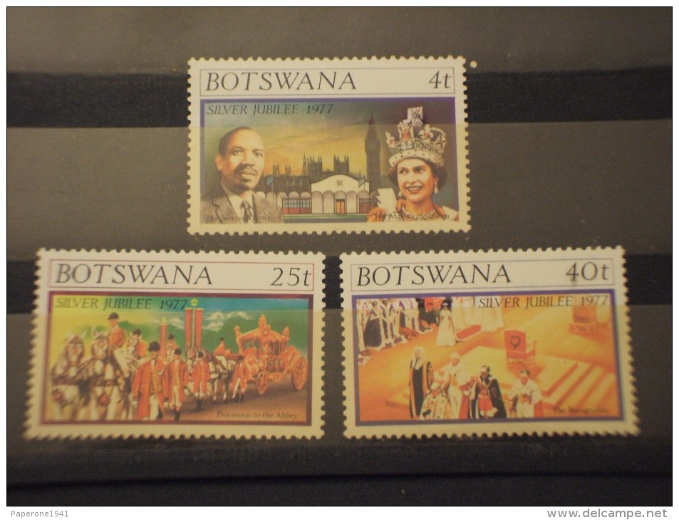 BOTSWANA - 1977 GIUBILEO 3 Valori - NUOVI(++)-TEMATICHE - Botswana (1966-...)
