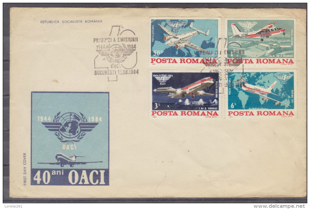 1984 - 4O ANI OACI Oblitération Spéciale F.D.C. - Covers & Documents