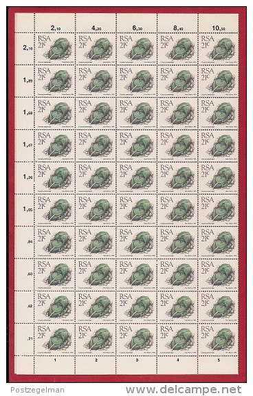 SOUTH AFRICA, 1990, Full Sheet Of  Unused 100 Stamps, Succulent 21 Cent Nr. 794, F2558 - Unused Stamps