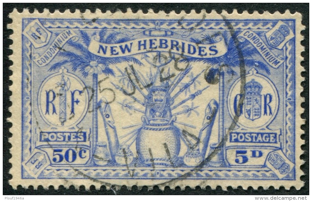 Pays : 360 (Nouvelles-Hébrides : Condominium Franco-britannique)  Yvert Et Tellier N° :   95 (o) - Used Stamps