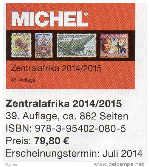 MICHEL Süd-Afrika Band 6/1 Katalog 2014 New 80€ Central-Africa Angola Äquator.-Guinea Gabun Kongo Mocambique Zaire Tome - Kronieken & Jaarboeken