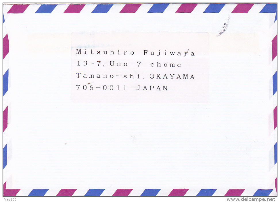 AIR MAIL, ISLANDS STAMPS ON COVER, NICE FRANKING, 2009, JAPAN - Lettres & Documents