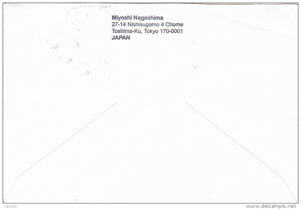 AIR MAIL, OLYMPIC GAMES 1972, BIRD, FISH STAMPS ON COVRE, SPECIAL POSTMARK, 2009, JAPAN - Covers & Documents
