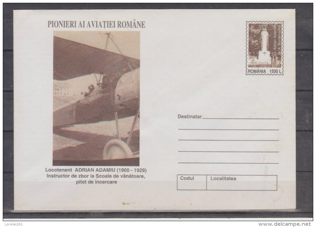 CARTE POSTALA -  Pionieri Ai Aviatiei Romane / Locotenent Adrian Adamiu - Cartas & Documentos