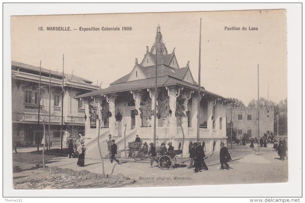 CP   Exposition Coloniale 1906 Pavillon Laos - Laos
