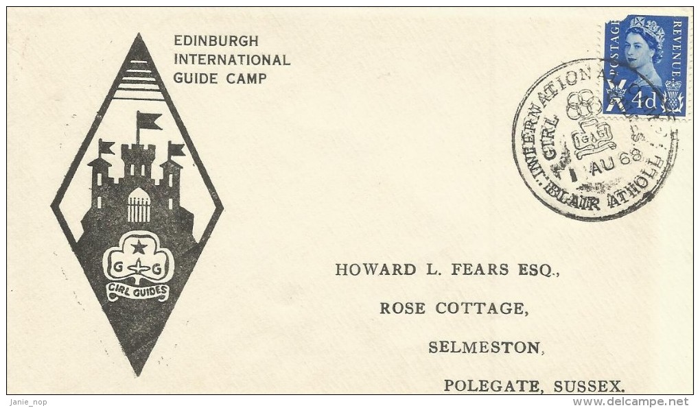 Great Britain 1968 Edinburgh International Guide Camp Souvenir Cover - Briefe U. Dokumente