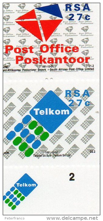 P - 1991 Sud Africa - Establishment Of Post Office And Telekom - Neufs