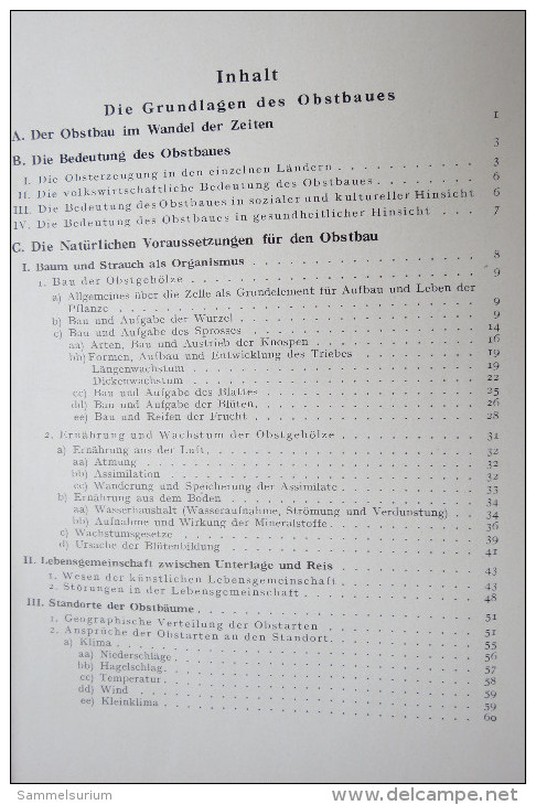 Dr. Friedrich Hilkenbäumer "Obstbau" Grundlagen, Anbau Und Betrieb, Von 1944 - Natura