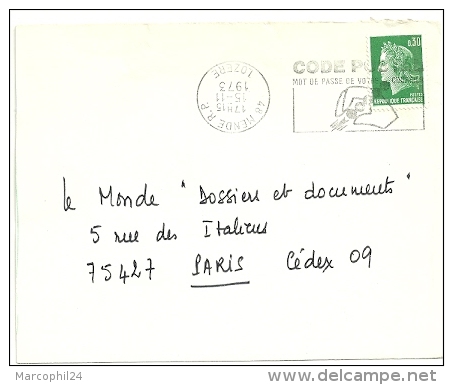 LOZÈRE - Dépt N° 48 = MENDE RP  1973 (cad Inversé) = FLAMME Codée FD = SECAP Illustrée  'CODE POSTAL / MOT DE PASSE ' - Postcode