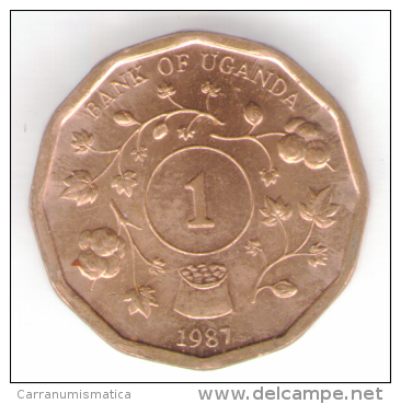 UGANDA 1 SHILLING 1987 - Ouganda