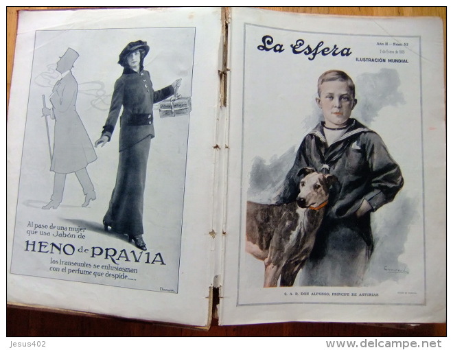 REVISTA LA ESFERA  ( MADRID 1914 ) ENCUADERNADO ( 28 REVISTAS DESDE 9/1/1915 Al 24 /7/1915 - Verzameling