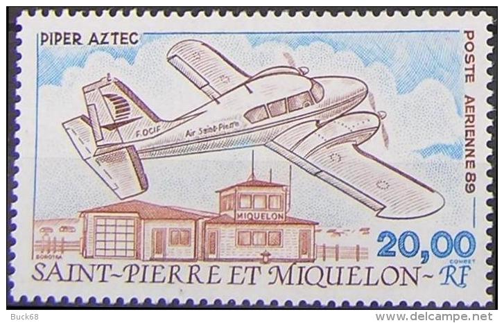 SAINT-PIERRE-ET-MIQUELON Poste Aérienne 68 ** MNH Avion Plane  PIPER Aztec 2 Sous La Faciale - Nuovi