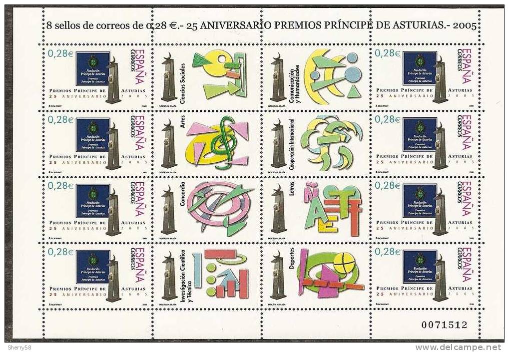 2005-ED. 4192 H.B.-PREMIOS PRINCIPE DE ASTURIAS-NUEVO- - Blocchi & Foglietti