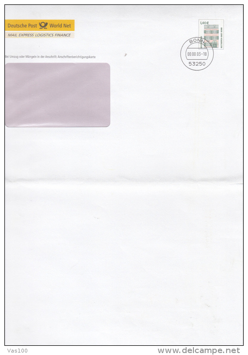 BEETHOVEN HOUSE, COVER STATIONERY, ENTIER POSTAL, 2003, GERMANY - Covers - Used