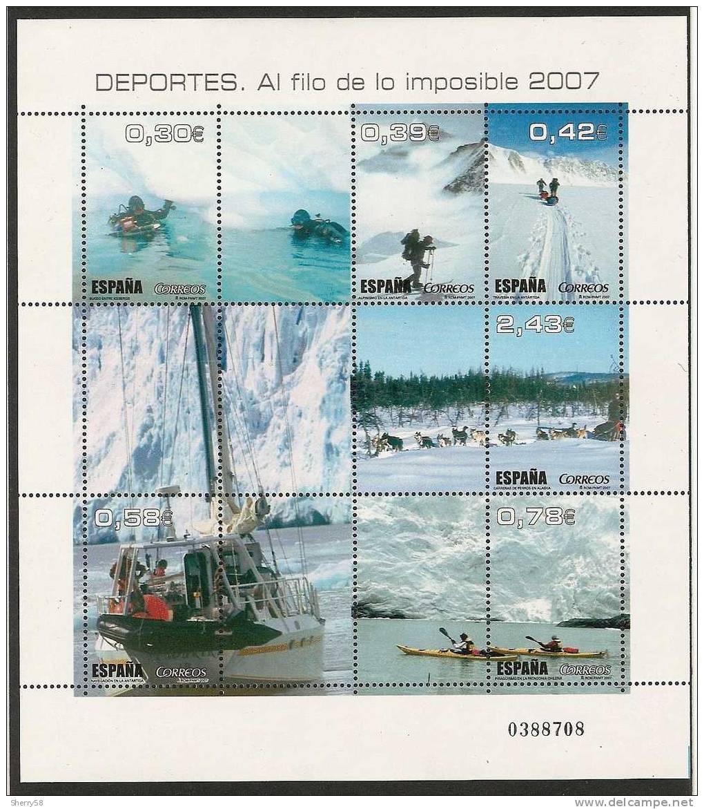 2007-ED. 4345 H.B.-DEPORTES.AL FILO DE LO IMPOSIBLE-NUEVO- - Blocchi & Foglietti