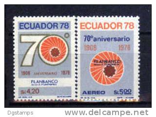 Ecuador 1978 YT976, A657 ** 70 Aniversario De La Banca Filantrópica. Emblema - Monete