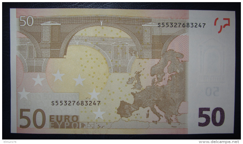 50 EURO J084A1 DRAGHI  Italy Italia Serie S  Perfect UNC - 50 Euro