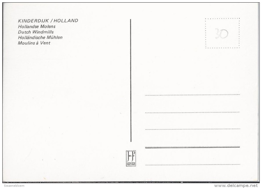 NL.- Kinderdijk. Hollandse Molens. Moulins à Vent. Dutch Windmills. Holländische Mühlen. 2 Scans - Kinderdijk