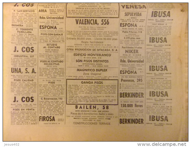 PERIODICO LA VANGUARDIA 1972 OBRAS DE METRO EN UNIVERSIDAD - [1] Tot 1980