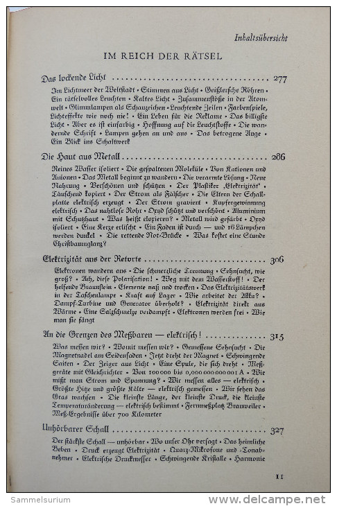 Eduard Rhein "Du und die Elektrizität" vom Wesen und Wirken einer unfaßbaren Kraft, Erstauflage von 1940