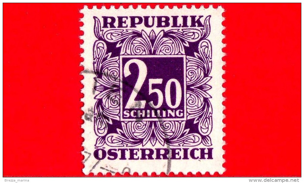 AUSTRIA - USATO - 1951 - Numero - Cifra - Sovrattassa - Postage Due - 2.50 - Taxe