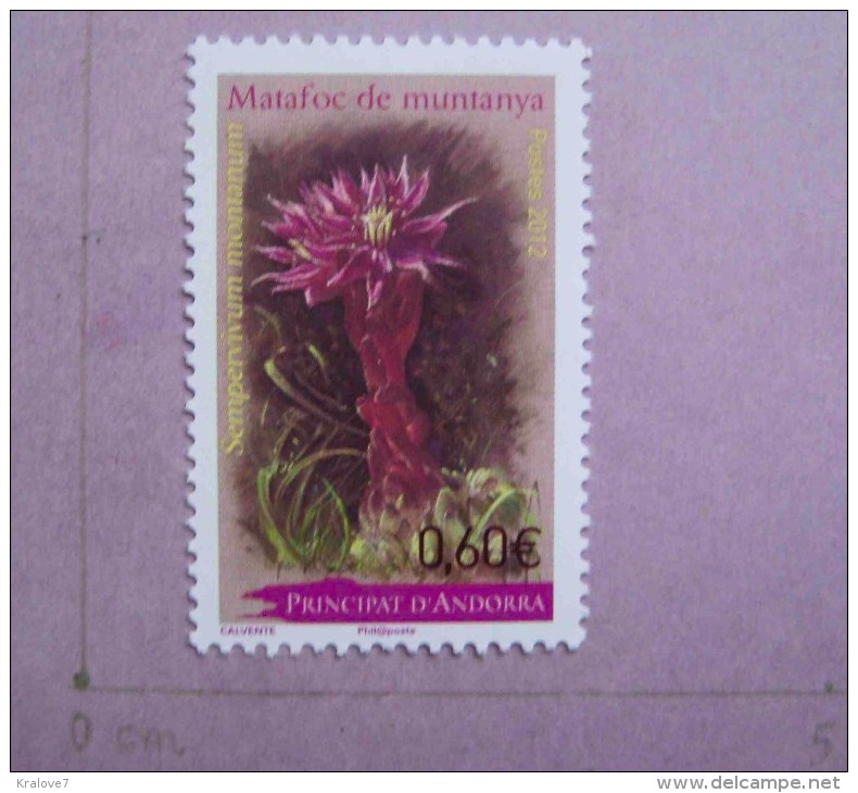 ANDORRE FLEURS MATAFOC NEUF 2012 FRENCH ANDORRA FLOWERS NATURE MNH - Unused Stamps