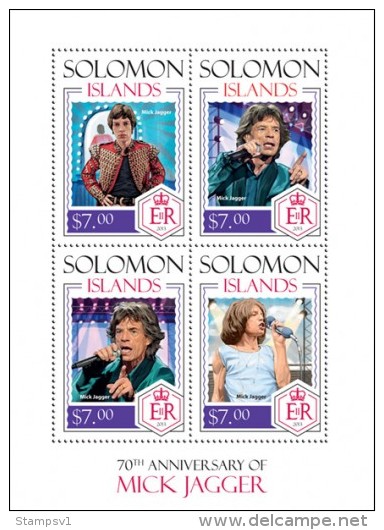 Solomon Islands. 2014  Mick Jagger. (217a) - Sänger