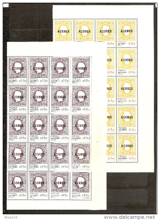 1980 Portogallo Azzorre Azores PRIMI FRANCOBOLLI  FIRST STAMPS 20 Serie Di 2v. (1/2) MNH** In Blocco - Sonstige & Ohne Zuordnung