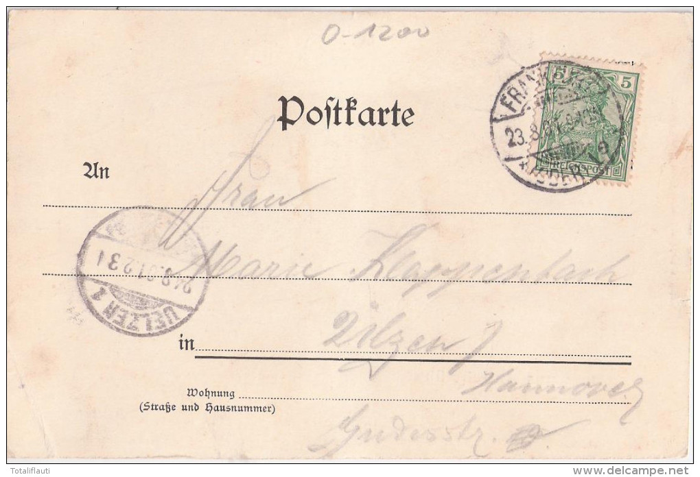 Gruss Aus Buschmühle Frankfurt Oder 23.8.1901 Gelaufen - Frankfurt A. D. Oder