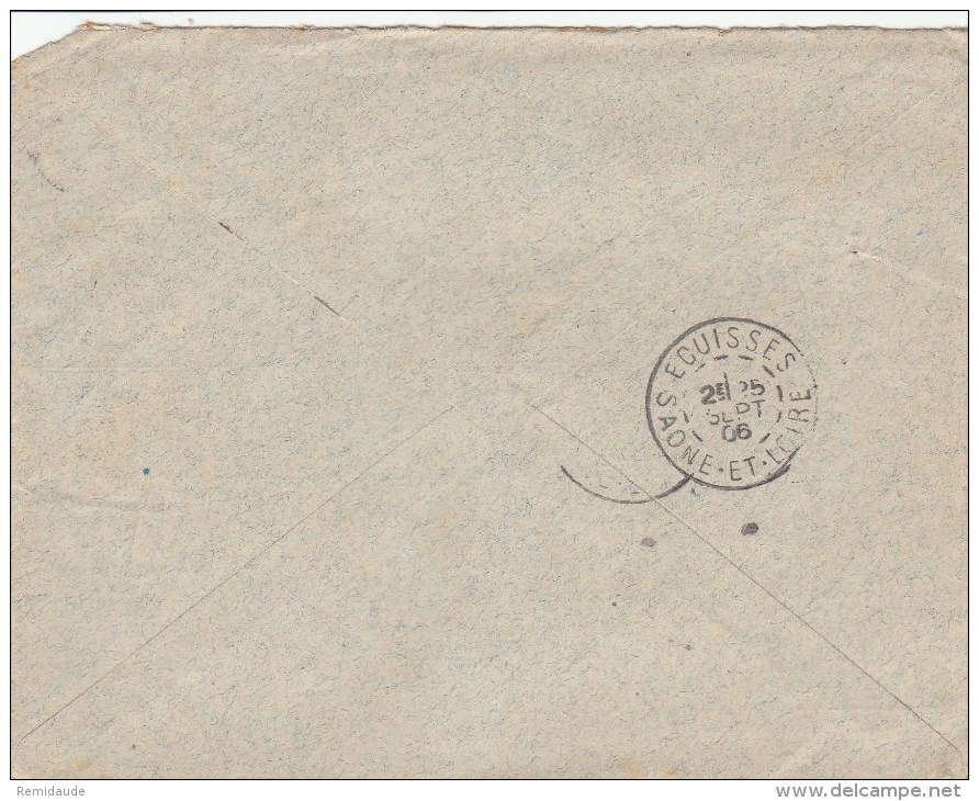 1906 - SEMEUSE PERFORE De VENOT FRERES (HORLOGERIE) Sur ENVELOPPE (AVEC FACTURE) De PARIS Pour ECUISSES - Brieven En Documenten