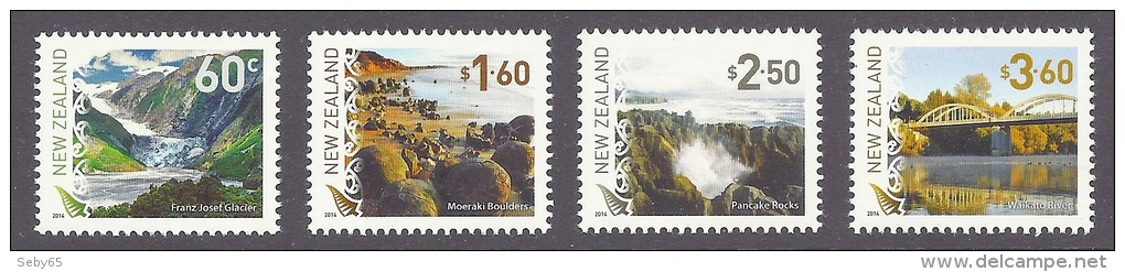 New Zealand 2013 Scenic Definitives - Scenery, Paysages, Landscapes, Franz Josef Glacier, Pancake Rocks MNH Gummed - Ungebraucht