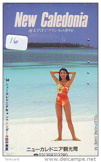 TELECARTE JAPON * NEW CALEDONIA  (16) TELEFONKARTE PHONECARD JAPAN * FEMME * SEXY LADY - New Caledonia