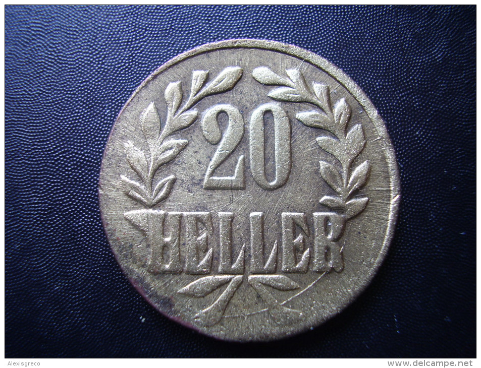 DOA  1916 EMERGENCY TABORA COINS 20 HELLER BRASS TYPE  ´A-B´. - German East Africa