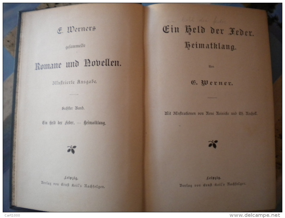 E.Werner  - E. Burstenbind - EIN HELD DER FEDER - Romane Und Novellen - Leipzig - Autores Alemanes