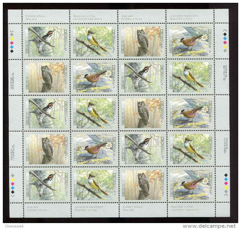 Canada **   N° 1556 à 1559 -  Faune - Oiseaux -  Feuillet  - - Blocs-feuillets