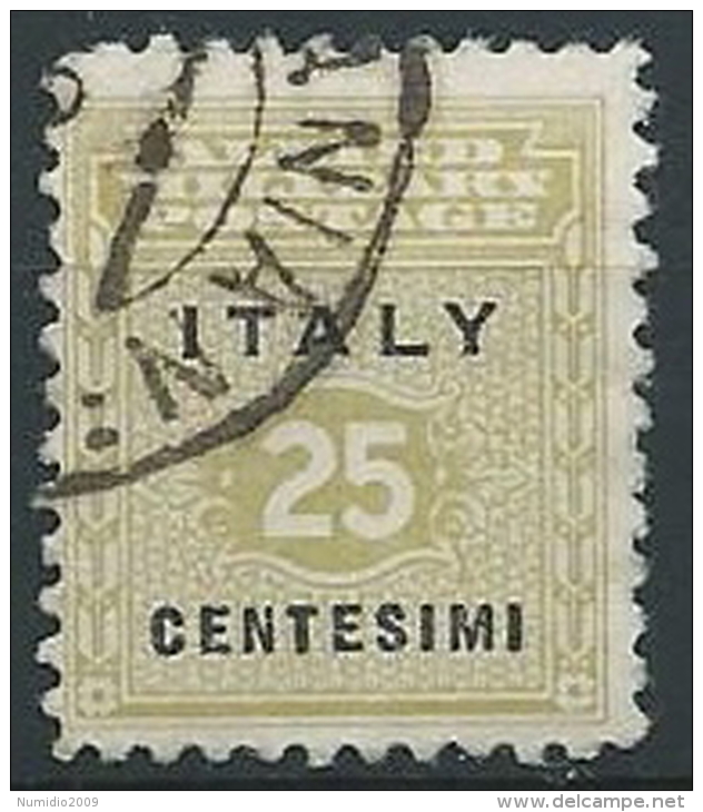 1943 OCCUPAZIONE ANGLO AMERICANA SICILIA USATO 25 CENT - ED590-9 - Anglo-american Occ.: Sicily