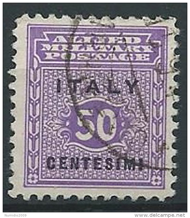 1943 OCCUPAZIONE ANGLO AMERICANA SICILIA USATO 50 CENT - ED591-6 - Occ. Anglo-américaine: Sicile